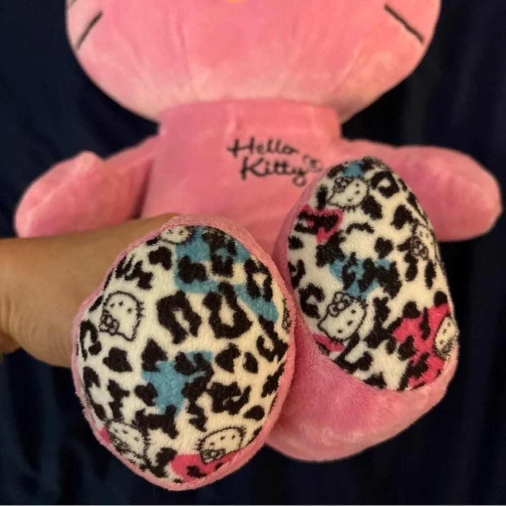 Build A Bear Hello Kitty Winking Pink Leopard 18” Plush Stuffed Animal No Bow